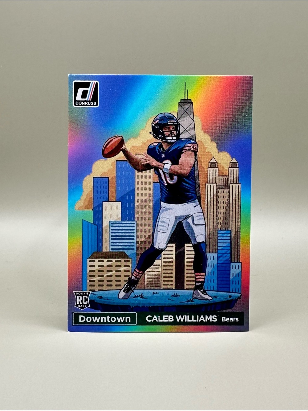 Caleb Williams 2024 Panini Downtown Rookie #21 Novelty Football Card. Bears.